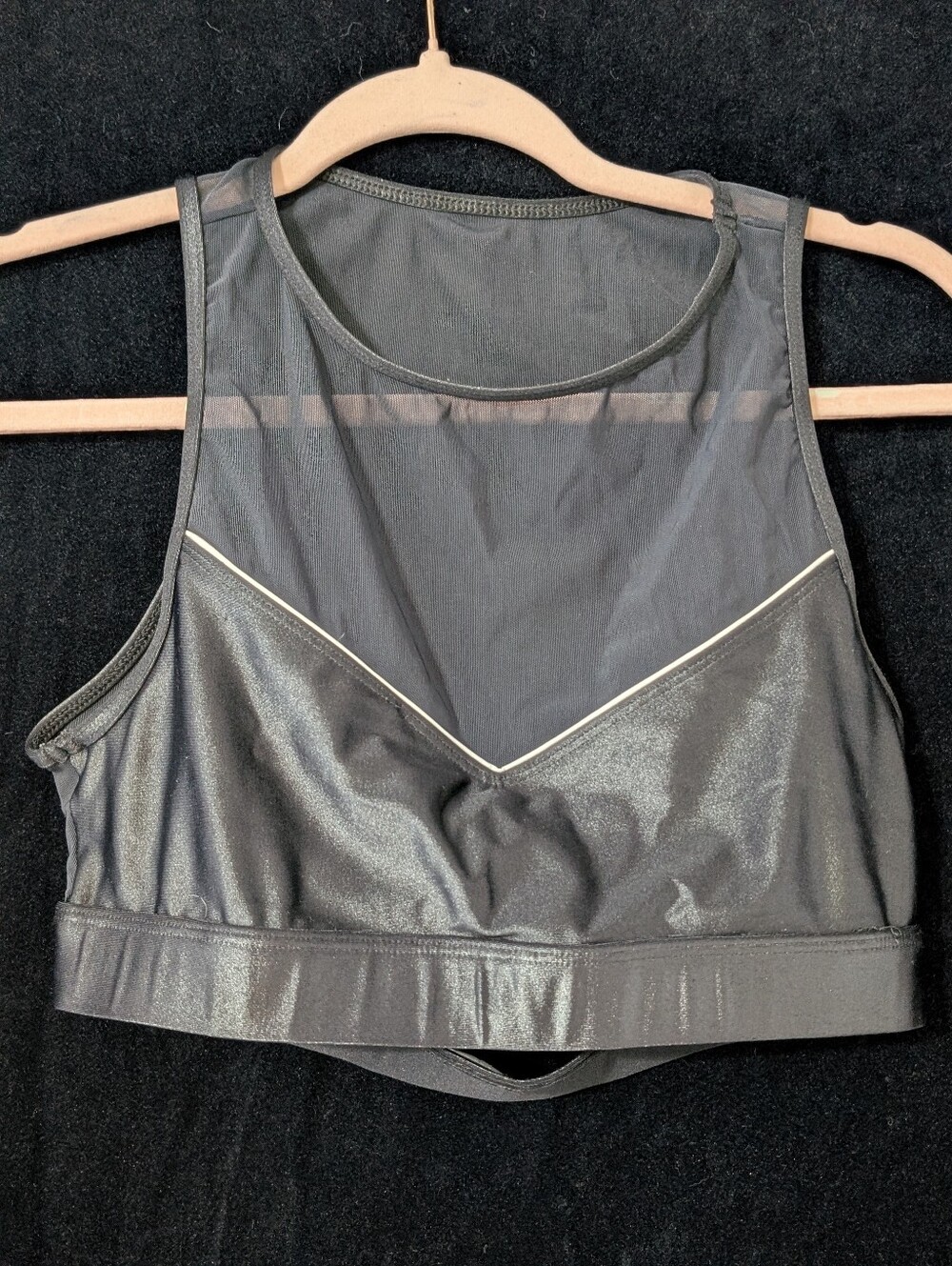 KORAL Vibrant Infinity Mesh Sports Bra Black Gunmetal M